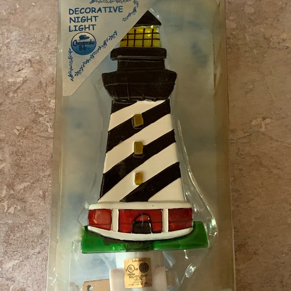 Hand Painted Lighthouse Nightlight